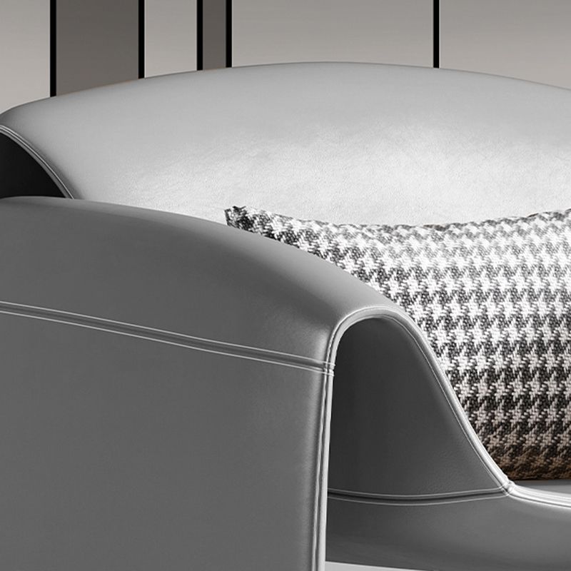 Solid Color Lounge Chair with a Headrest, Modern Accent Chair