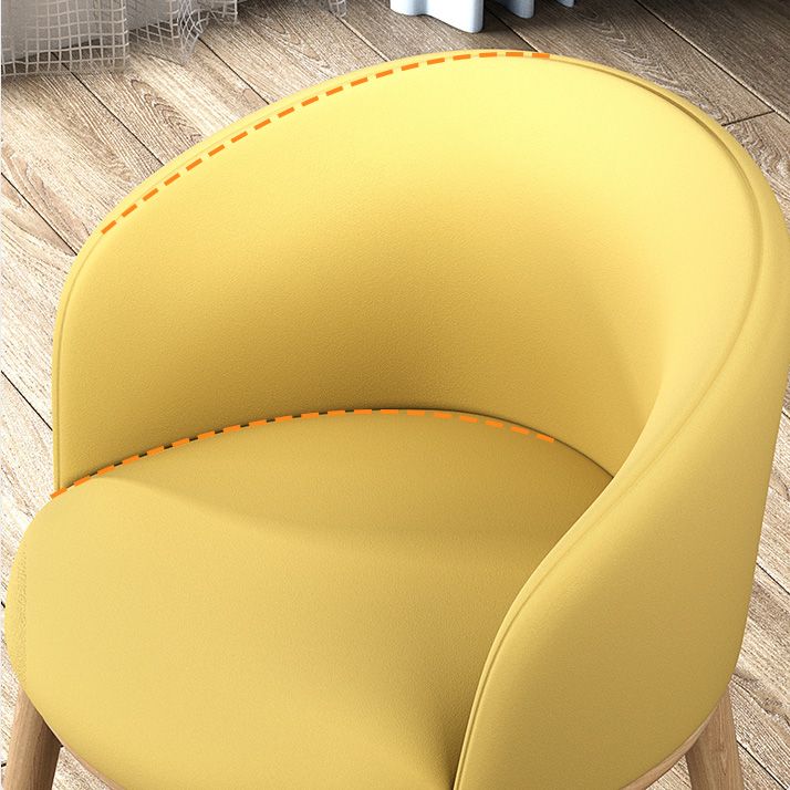 Glam Style Parsons Arm Chair Indoor Dining Chair with Metal Base