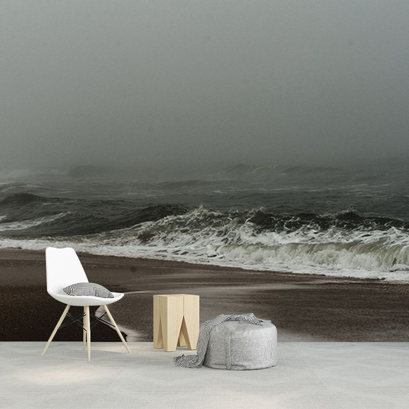 Photography Stain Resistant Mural Wallpaper Ocean Living Room Wall Mural