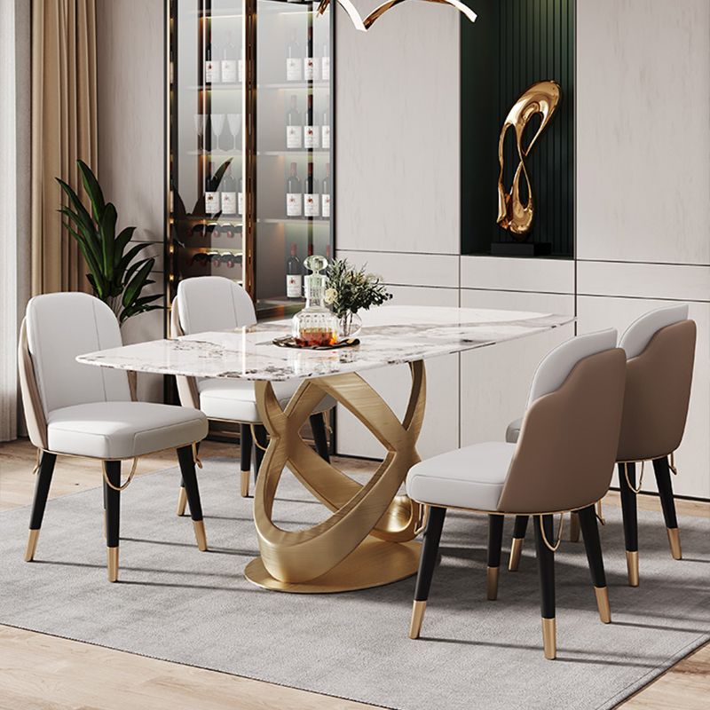 Glam 1/2/5/6/7 Pieces Dining Set Sintered Stone Dining Table Set for Dining Areas