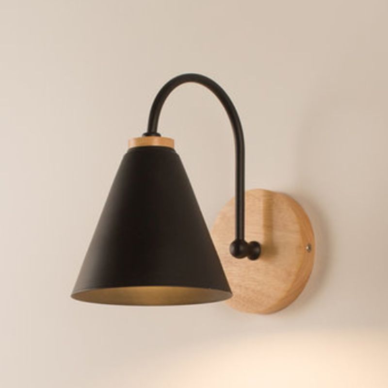 Metal Geometric Shape Wall Lights Industrial Style 1-Light Wall Light Sconce