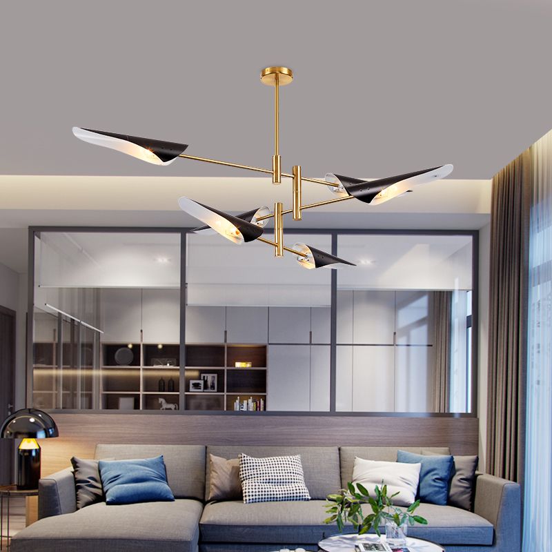 Nordic Style Metal Chandelier Geometric Shape Chandelier Pendant Lamps for Living Room