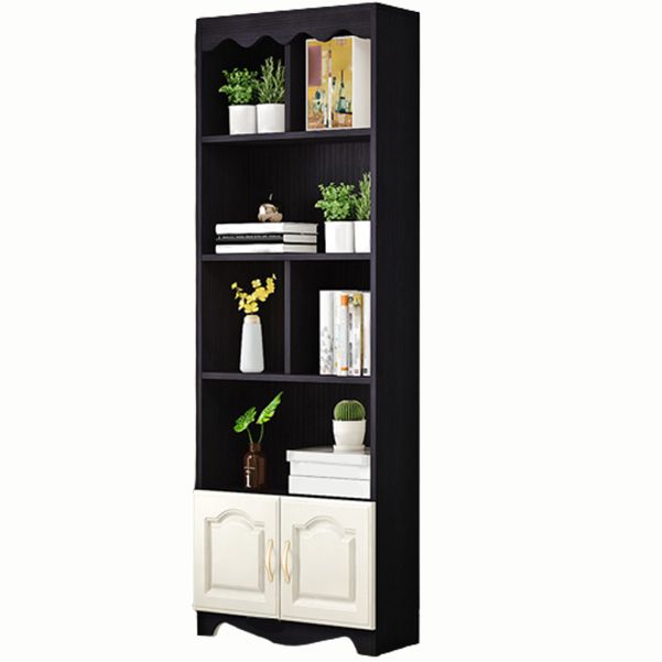Modern Standard Bookcase Wooden Bookshelf with Rectangle Shelves