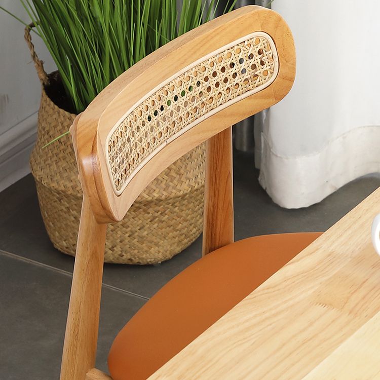 Silla lateral de madera tradicional para comedor, cocina, silla con respaldo abierto