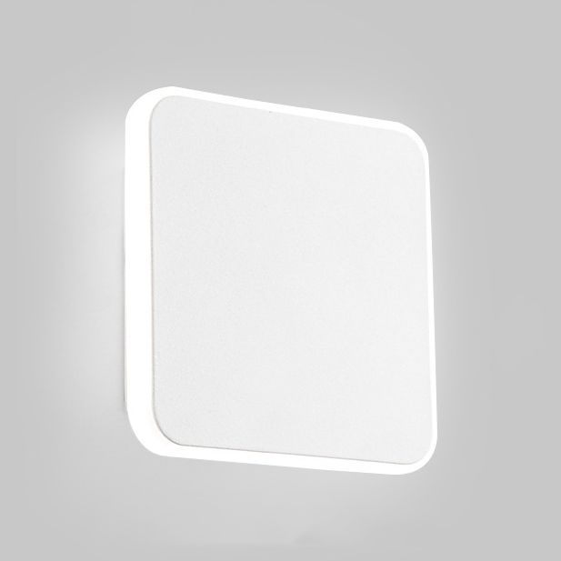 1 Light Study Room Sconce Light with Square Shade Black/White Wall Lamp in Warm/White Light