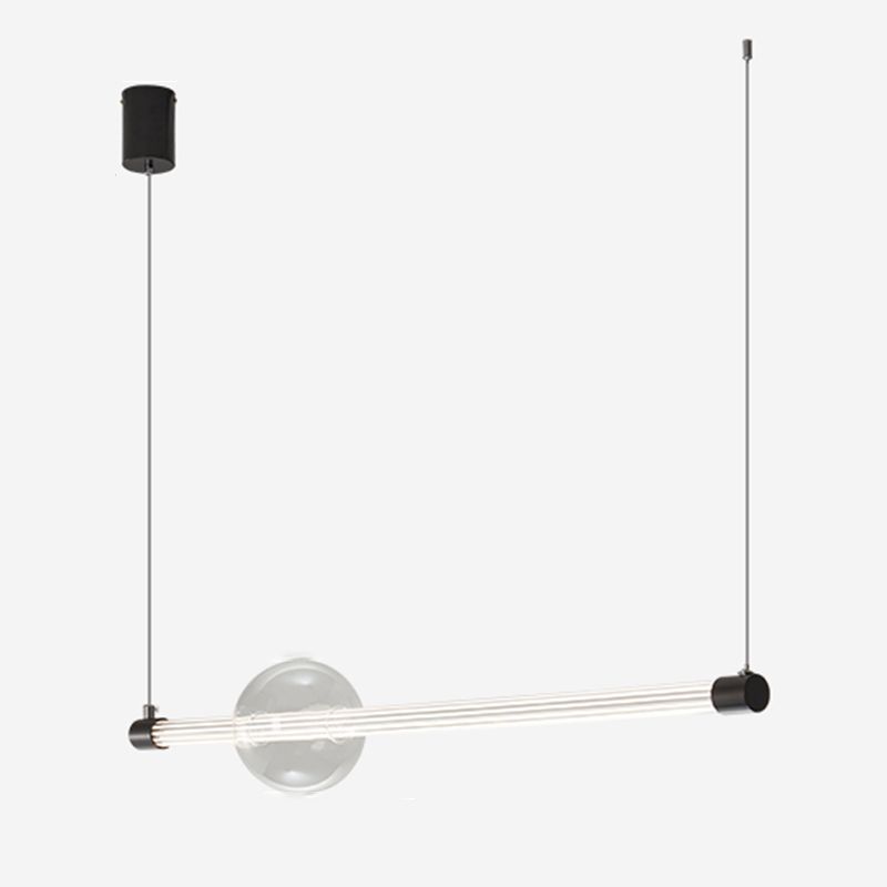 Clear Glass Ceiling Pendant Light Modern LED Kitchen Island Lighting Ideas