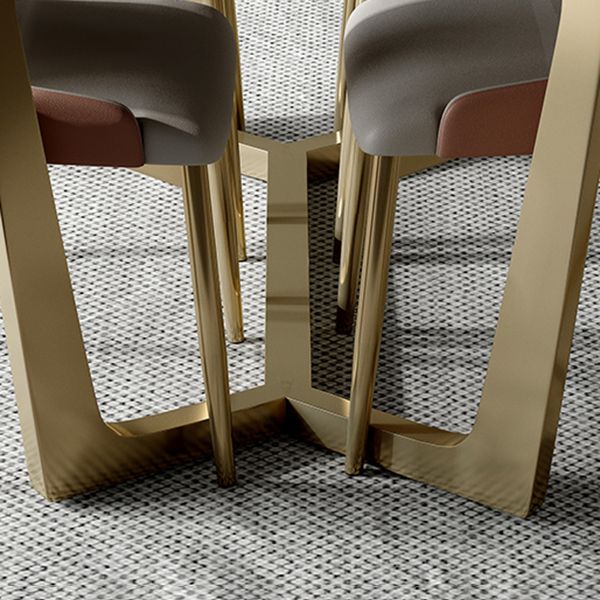 Glam 1/4/5/7 Pieces Scalable Dinette Set with Sintered Stone Rectangle Dining Table Set