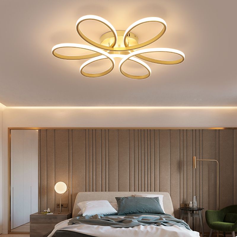 Luminaires encastrés modernes Lampes encastrées en métal linéaire à 1 lumière en or