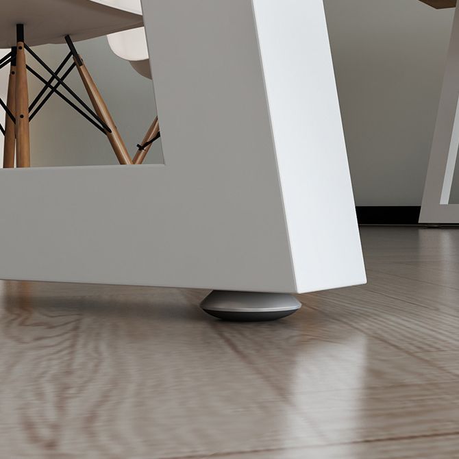 Mesa de comedor de madera maciza de pino, mesa de comedor industrial con base de trineo
