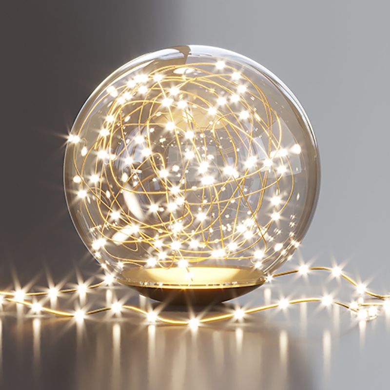 Glass Round Shape Wall Light Modern Style 2-Lights Wall Mount Light Fixture