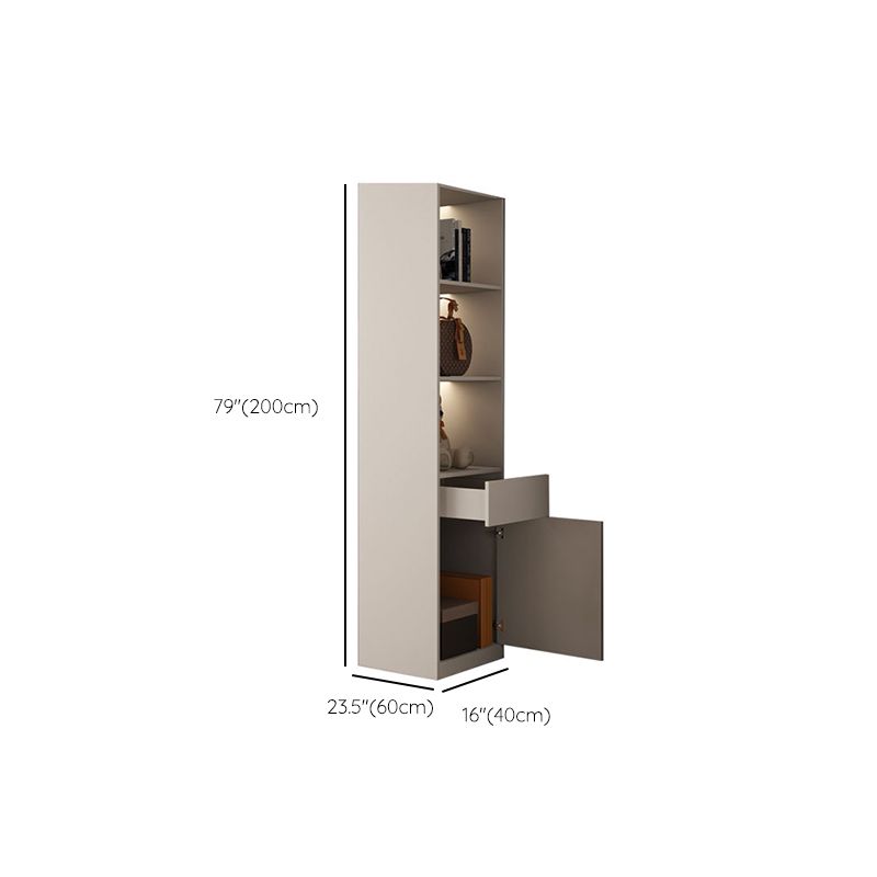 Hinged Wardrobe Closet White Engineered Wood Wardrobe Armoire