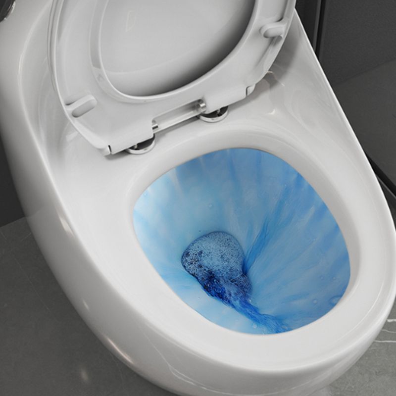 Contemporary Floor Mount Flush Toilet Siphon Jet Toilet Bowl for Washroom