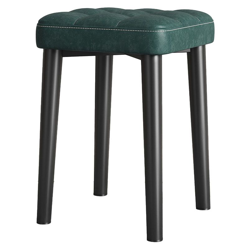 Modern Square Standard Leather Standard with Black Legs for Home