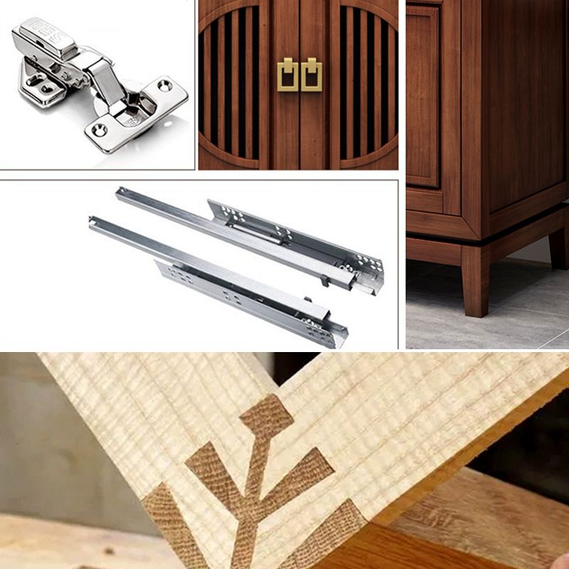 Vintage Bathroom Vanity Ceramic Sink Drawer Sink Vanity with Mirror