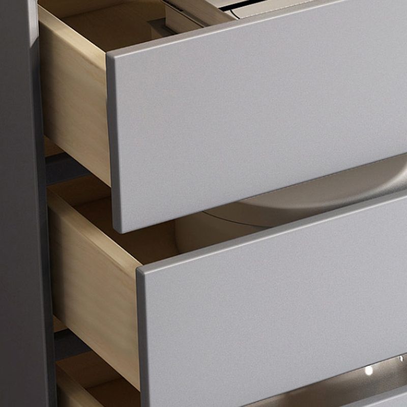 Contemporary Chest Bedroom Engineered Wood Storage Chest with Drawers