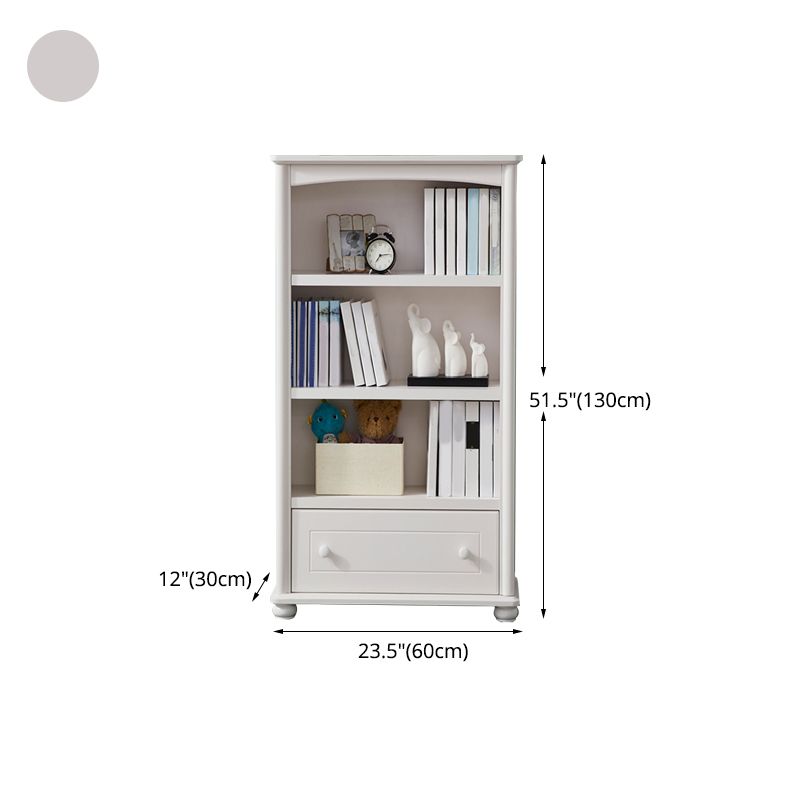 Modern Style Bookcase Wood Closed Back Standard Bookshelf for Home Office