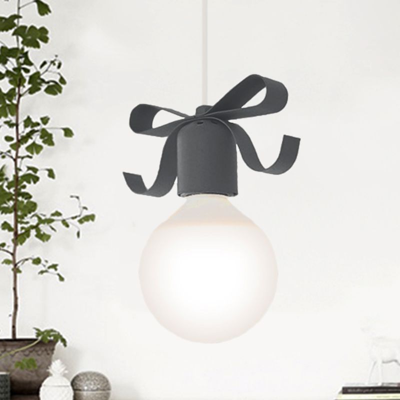 1 Kopf offener Glühbirnen Anhänger Licht mit Schüssel Kinder Metall Hanging Light für Küchenkorridor