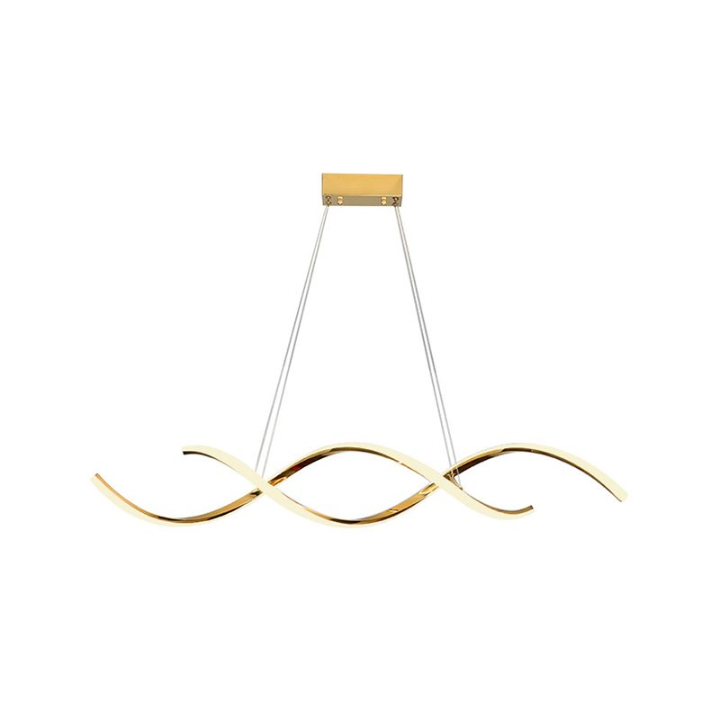 Strip Shape Island Lamp Modern LED Island Hanging Light with Silica Gel Shade for Bedroom