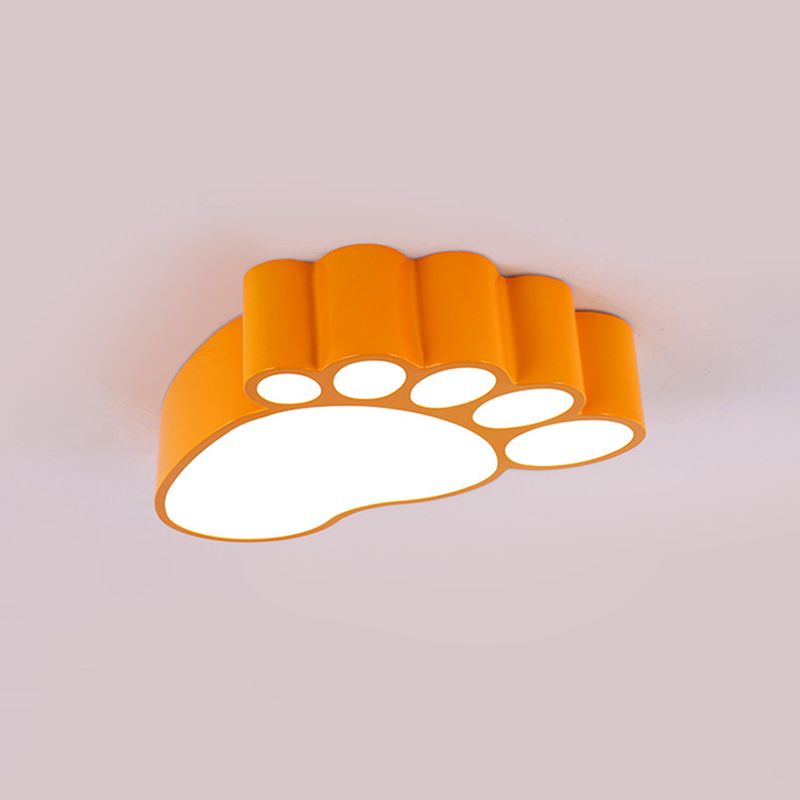 Acryl-Fußtritt-ähnliche LED-Unterputzlampe für Kinder, rot/gelb/blau, bündige Deckenleuchte für den Kindergarten