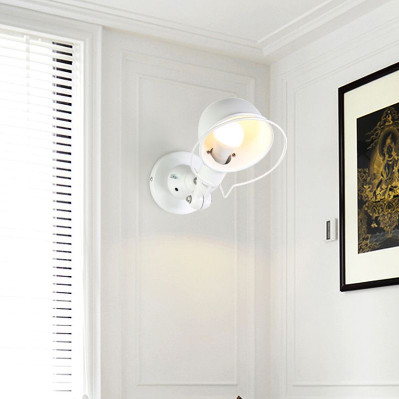 Modern Wall Sconce Dome Shape Wall Light with Metal Shade for Living Room