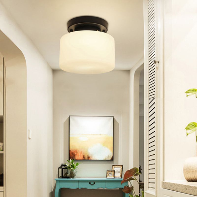 Modern Semi Flush Plafoniera Tradizionale Semi Mount Illuminazione per Vetro Shaded
