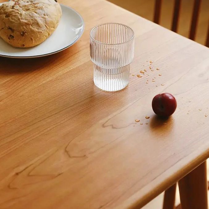 Massivholz moderner Tisch für Restaurant Rechteck Esstisch mit 4 Beinen