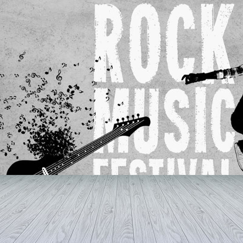 Novel Graffiti Wall Mural Modern Decorative Living Room Wall Art, Custom Size Available