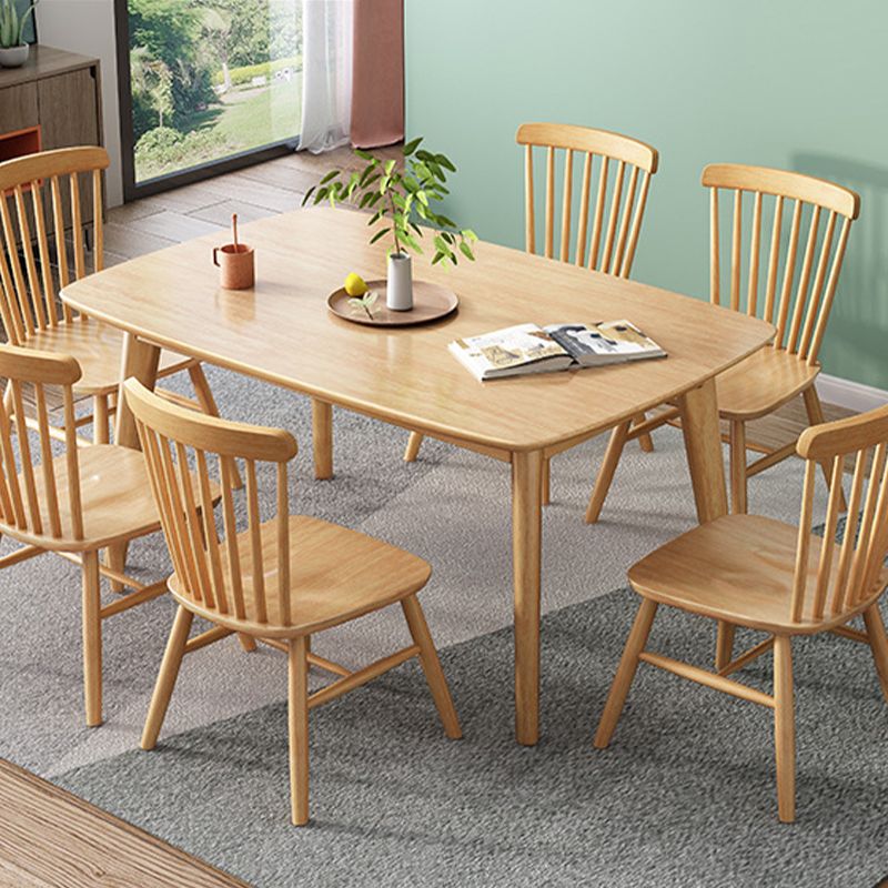 Solid Wood Dining Room Table Modern Dining Table for Kitchen