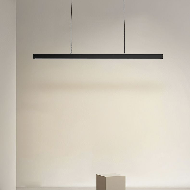 Contemporary Pendant Lights for Kitchen Island Linear Island Lighting in Black