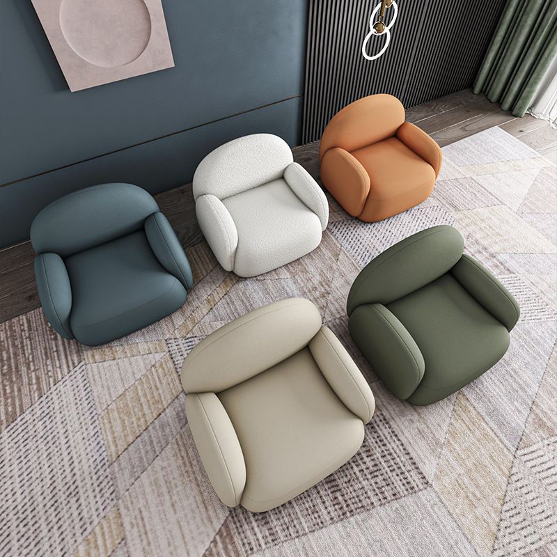 31.50" Wide Scandinavian Style Single Sofa Chair Round Arm Chair