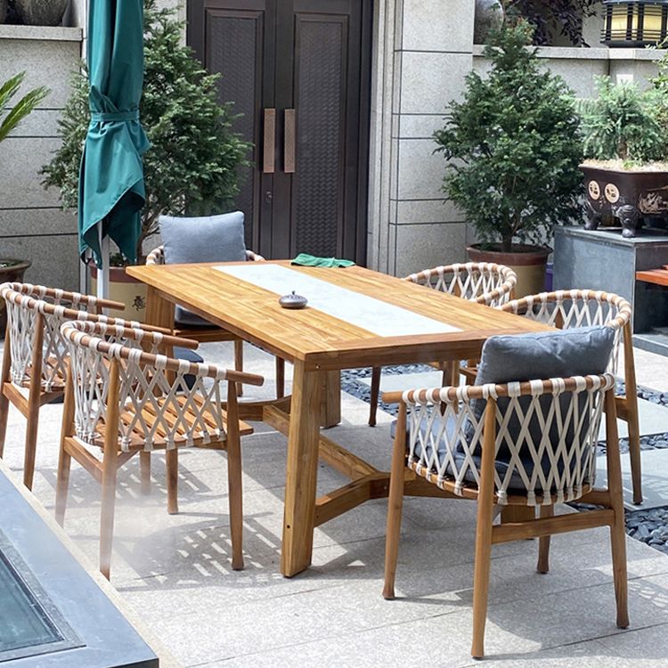 Contemporary Outdoor Bistro Chairs with Water Repellent Finish Cushion