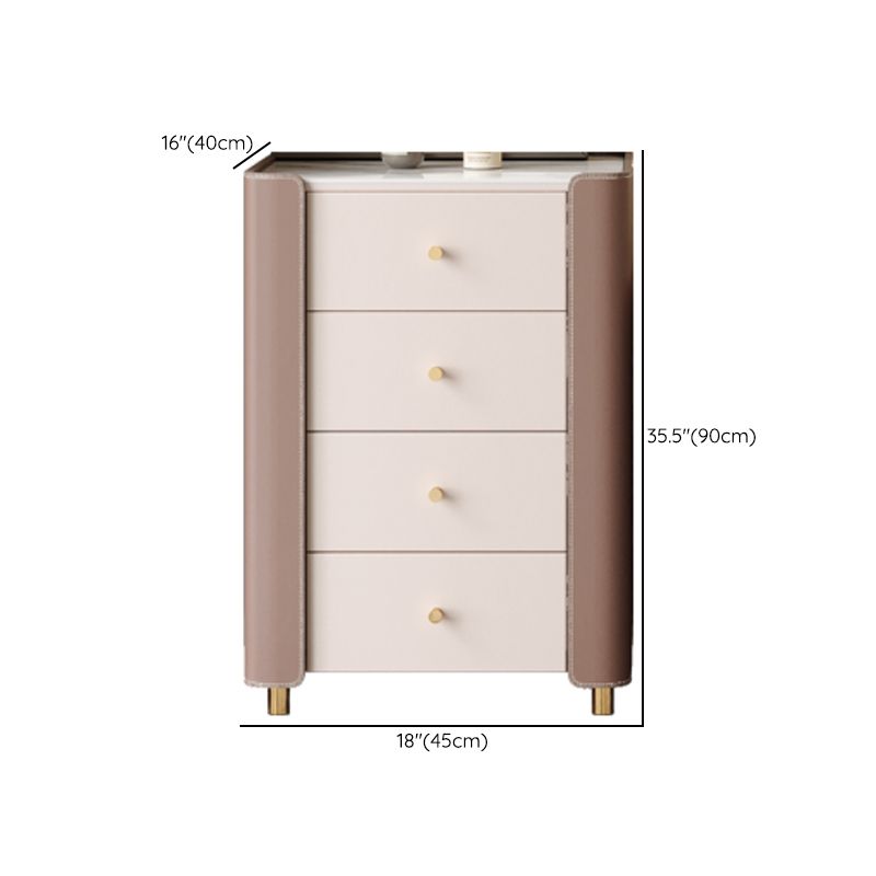 Contemporary Glam Storage Chest Stone Storage Chest Dresser for Bedroom