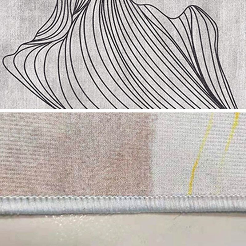 Minimalist Indoor Rug Modern Geometry Pattern Rug Polyester Stain Resistant Area Rug for Living Room