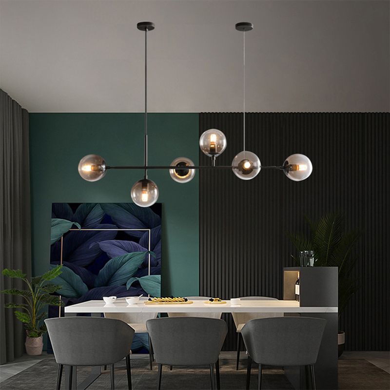 Modern Creative Globe Isola Light Light Iron Iron Spendant Light with Glass Shade