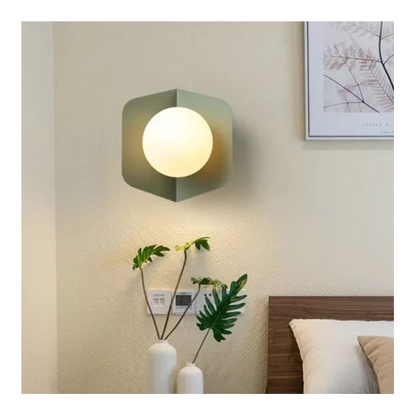 Macaron Loft Orb Shade Inbouwlamp Matglas 1 Lamp Plafondarmatuur voor Hal