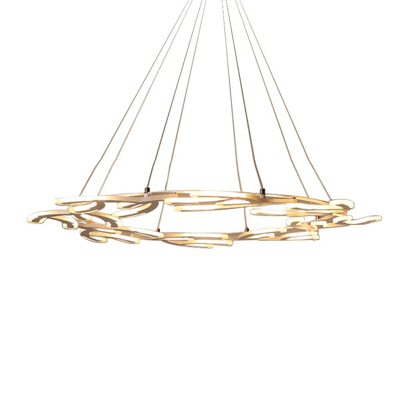 29.5"/37.5"/45" Dia Acrylic Branch Ceiling Light Fixture LED Chandelier Pendant in Warm/White Light