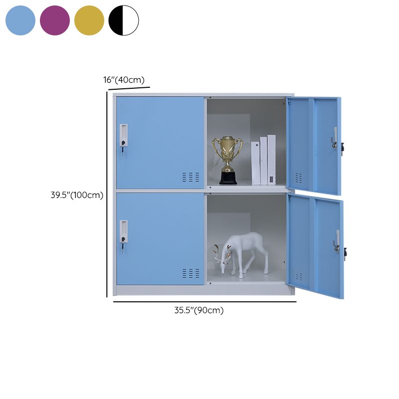 Metal Indoor Cabinet for Bathroom Contemporary Storage Cabinet with Hinged Doors