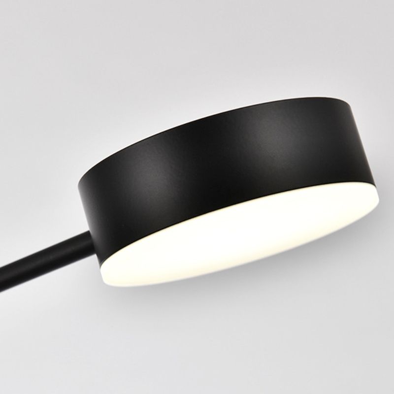 Black Sputnik Pendant Lighting Fixture Modern Style LED Metal Hanging Chandelier