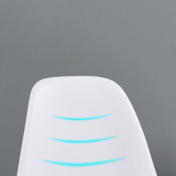 Contemporary Style Plastic Dining Chair Home Side Solid Back Chair for Kitchen