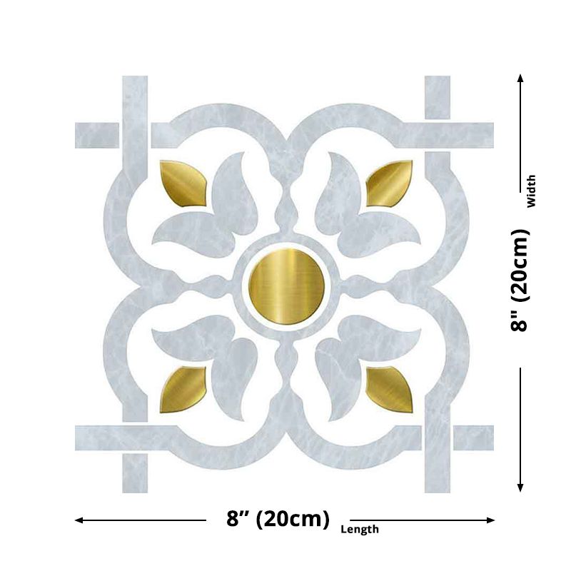 Blue Blossom Wallpaper Panels Mosaic Tile Bohemian Self Sticking Wall Art for Kitchen