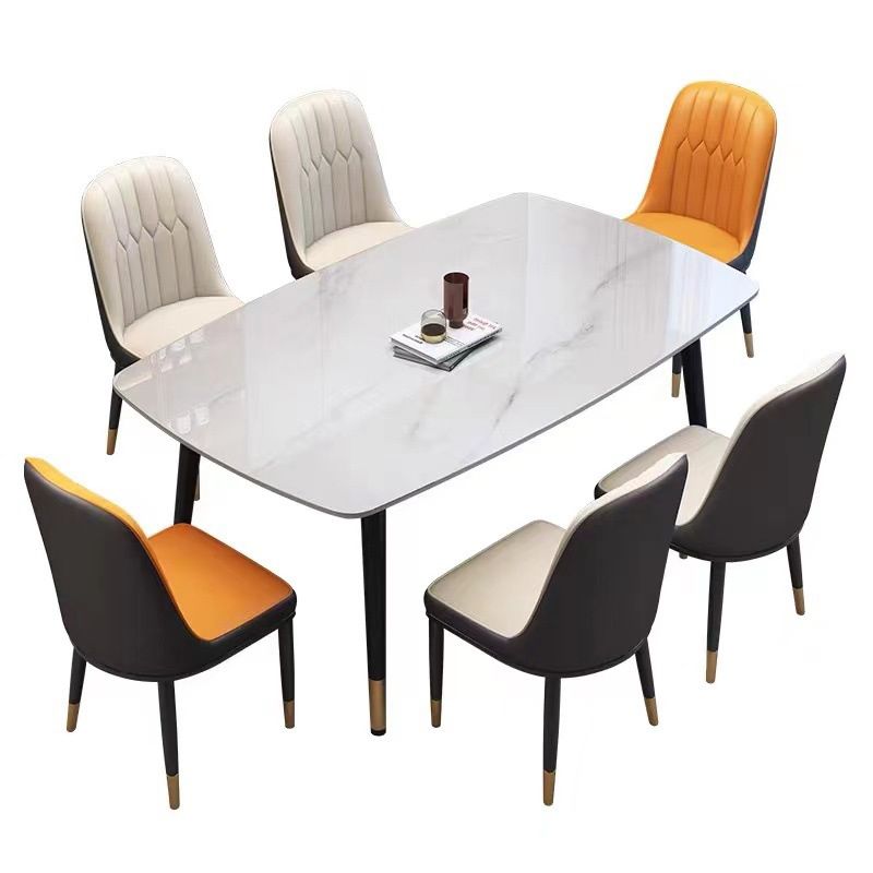 Simplicity Dinner Room Dining Table Kitchen Stone 4 Legs Dining Table