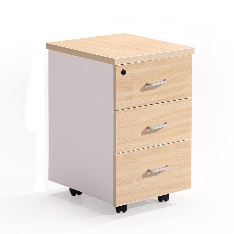 Modern Vertical Filing Cabinet Wood File Cabinet with Locking Storage