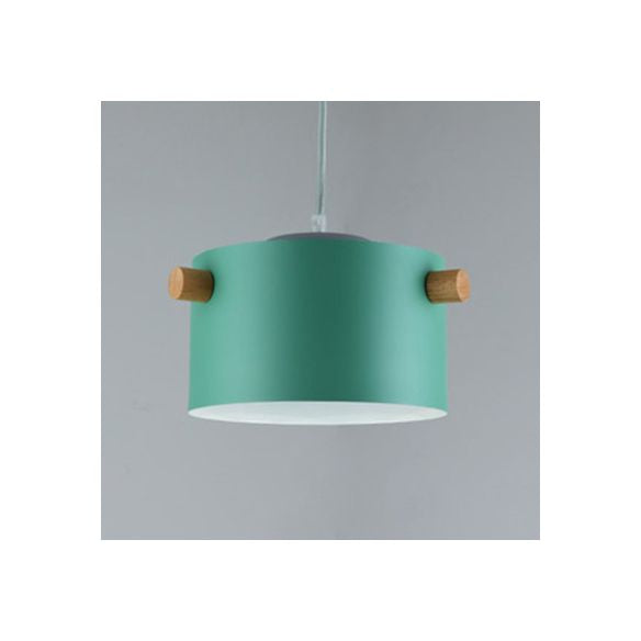Bonbonfarbene zylindrische Suspension Licht Ein leichtes Macaron Aluminium Blau/Grün/Rosa/Weiß/Gelb Anhänger Licht für Korridor