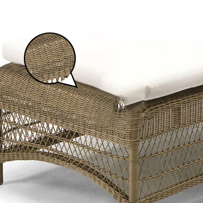 Tropical Rattan Patio Sofa Water Resistant Outdoor Patio Sofa