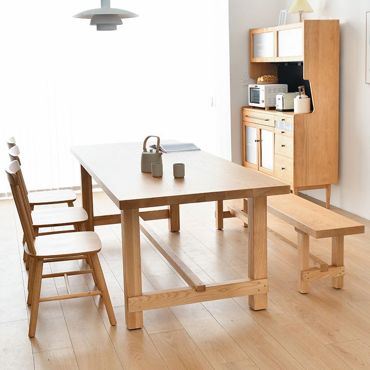 Modern Furniture Dining Set 1/2/4/5/6 Pcs Solid Wood Dining Table and Chairs
