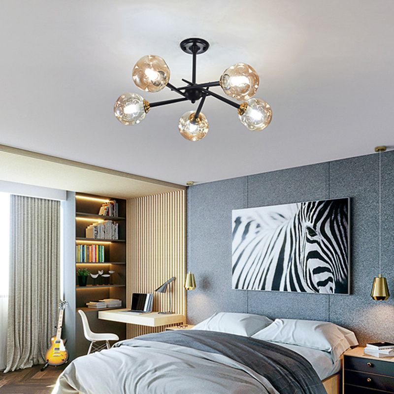 Spherical Chandelier Pendant Light Modern Style Glass Chandelier Lighting Fixture