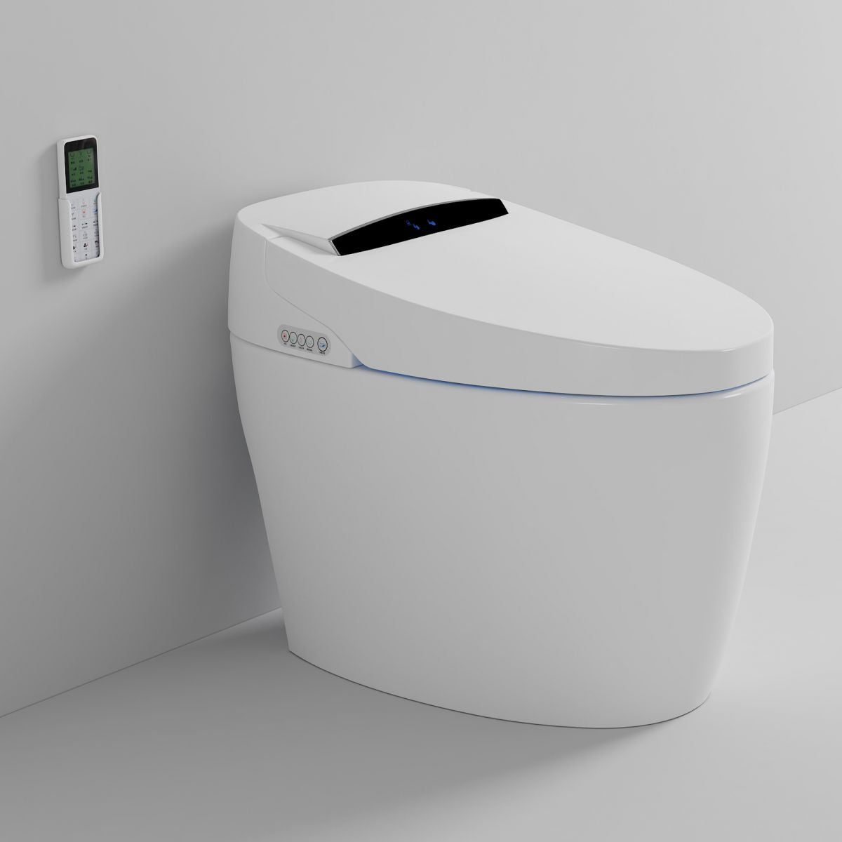 Modern Heated Seat Flush Toilet Floor Mount White Toilet with Toilet Seat
