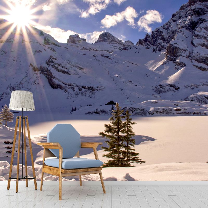 Modern Huge Mountain Mural Wall Decor Environment Friendly for Living Room