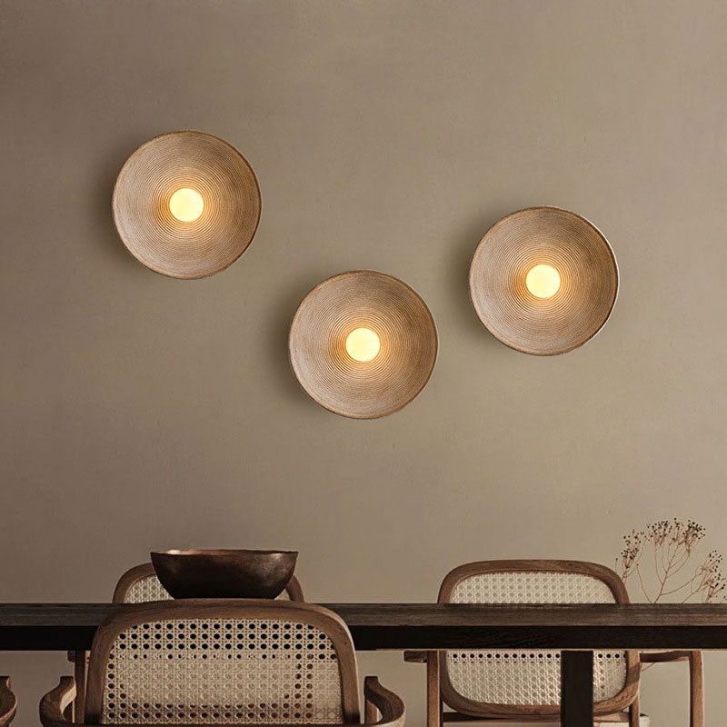 Nordic Style Wall Light Dome Shape Wall Lamp with Glass Shade for Bedroom