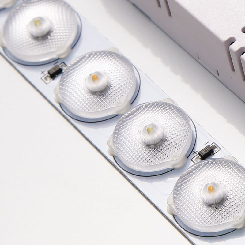 Bois Couleur Voyant Réel Ceiling Light in Modern Concise Style Plafond Fixture avec Shade Acrylique